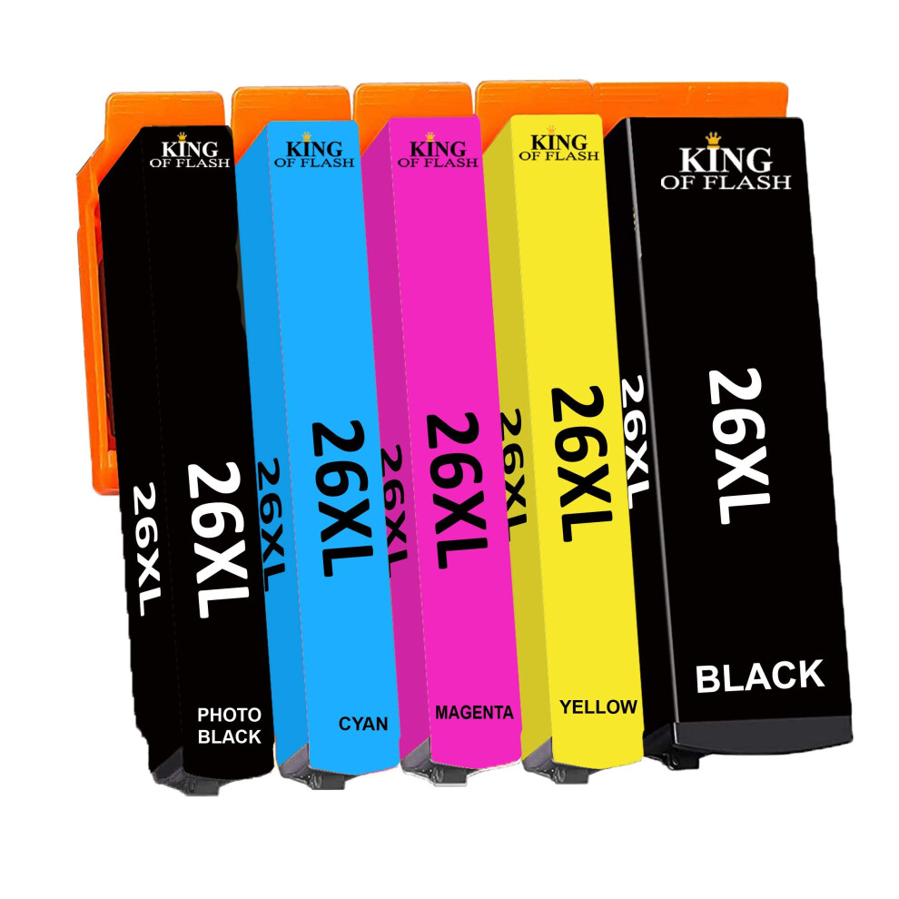 (1 Set) Replacement For Epson 26 26XL Ink Cartridges For Xp-620 Xp-520 Xp-610 Xp-605 Xp-510 Xp-800 Xp-600 Xp-615 Xp-700 Xp-710 Xp-720 Xp-810 Xp-820 Cyan/Magenta/Yellow 5055335152219