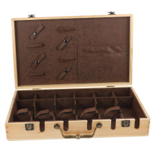 Barber Tool Case Wooden Clippers Organizer Protective Storage for Hair Stylist Travel