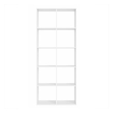 10-Cube Shelving Unit, Bookcase, for Living Room, Bedroom, White