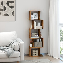 Bookshelf, 6-Tier Bookcase, Room Divider, Cube Display Shelf, Freestanding Storage Shelf, for Living room, Bedroom, Office