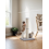 FEANDREA Cat Scratching Post with Spring Pompom with Built-in Bell, Light Grey 1