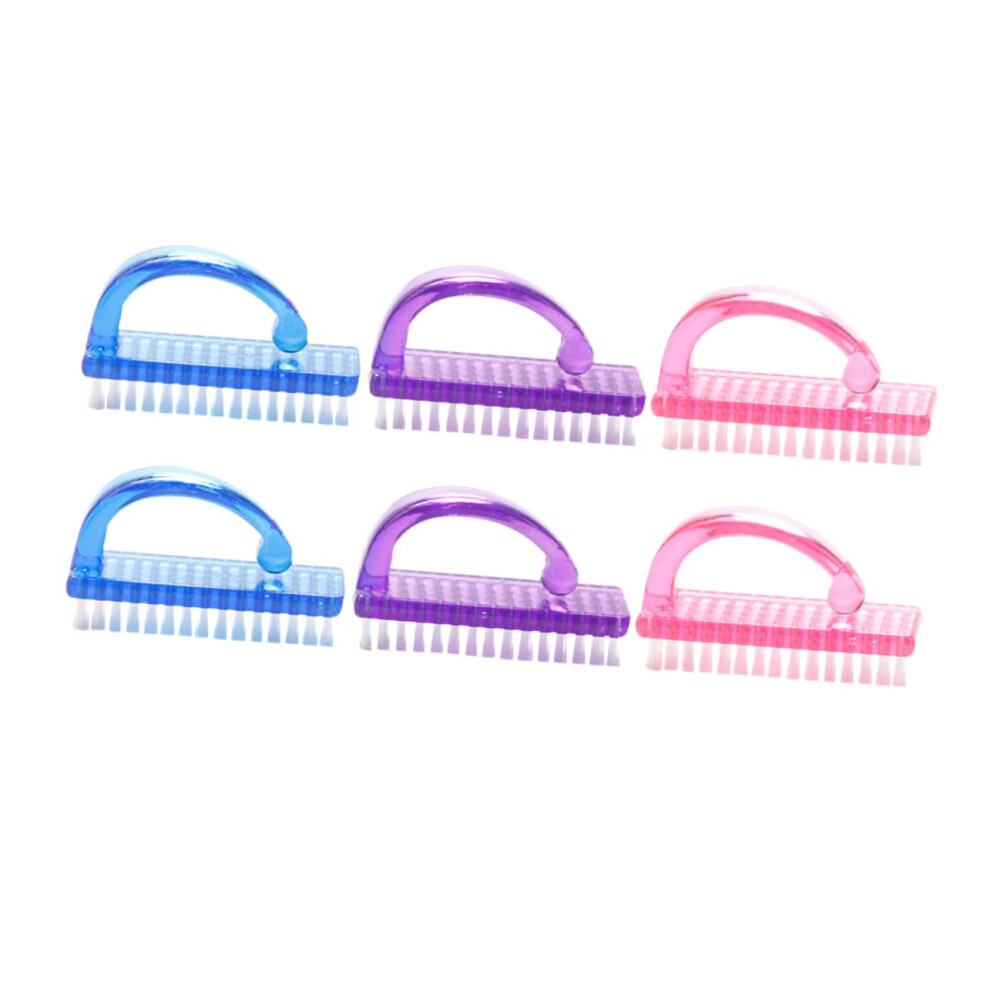 Nail Dust Brush Set with Soft Flexible Bristles for Manicure Cleaning, 6 Pcs for Salon and Home Use