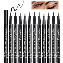 Waterproof Matte Liquid Eyeliner Pen Set 12pcs Smudge Proof Quick Dry UltraFine Tip for Sensitive Eyes