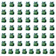 50Pieces Practical Hexagonal Candy Boxes Elegant-Green