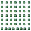 50Pieces Practical Hexagonal Candy Boxes Elegant-Green 1