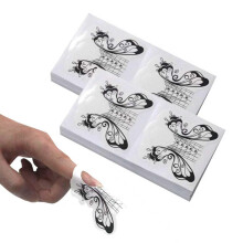 200 Pcs White Butterfly Nail Extension Forms with Accurate Length Guides for Gel Nails