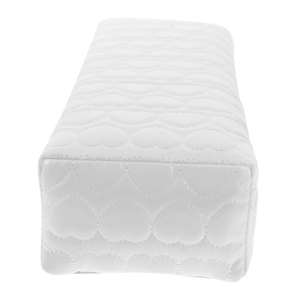 White Manicure Hand Rest Pillow Â Soft Ergonomic Nail Art Arm Cushion For Salon Or Home, Easy To Clean