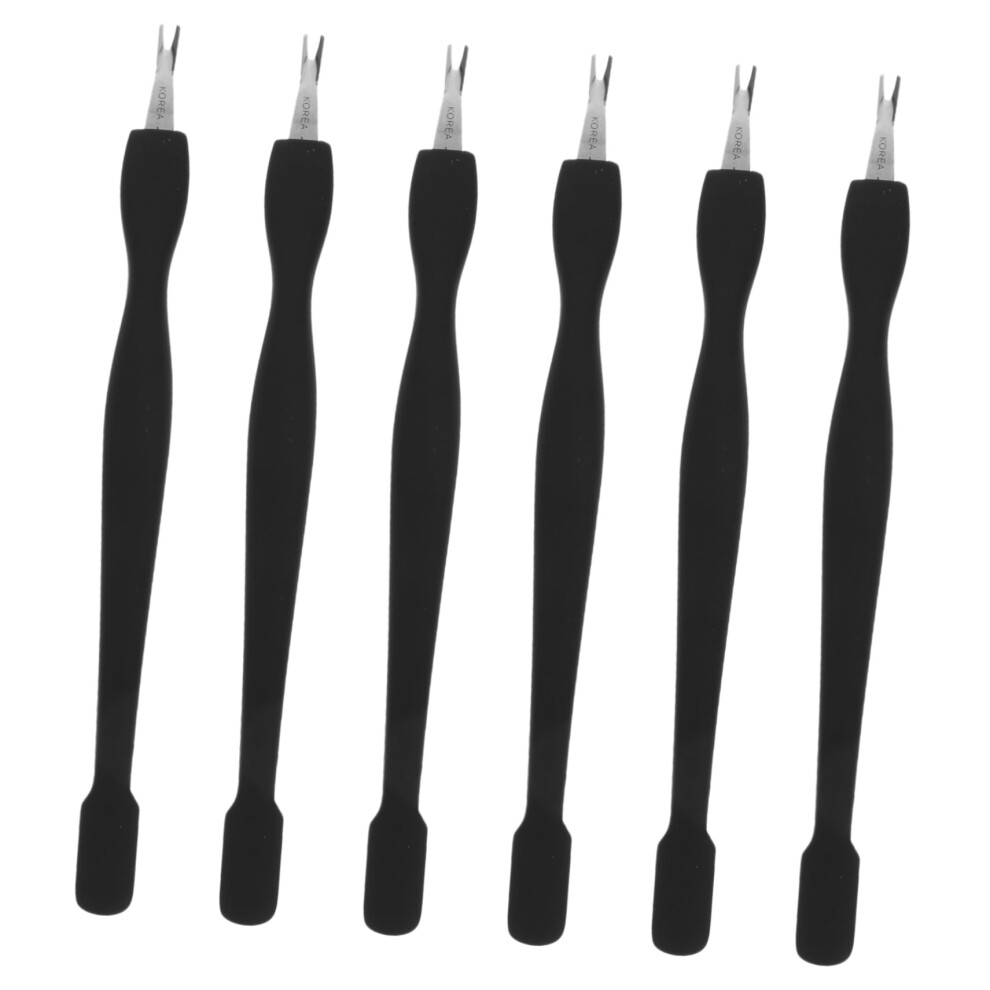 Cuticle Pusher Set 6pcs DualHead Stainless Steel Nail Care Tool for Salon and Home Use