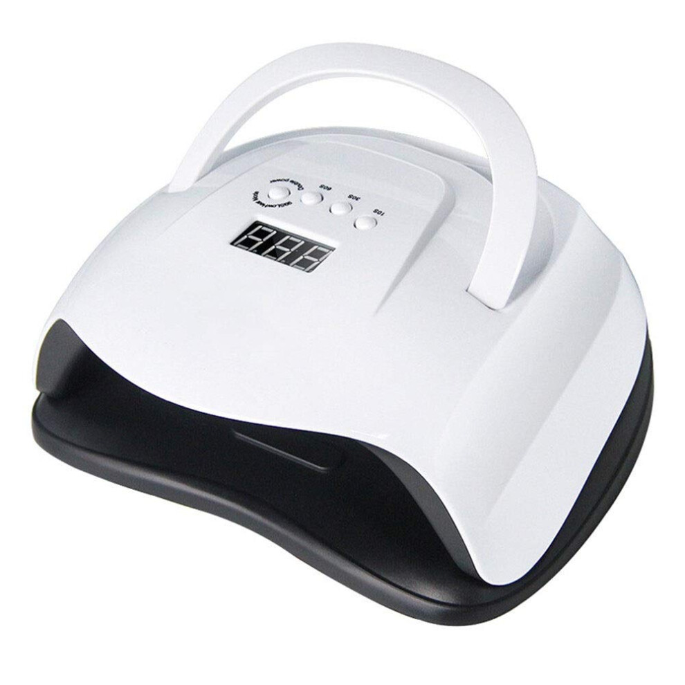 White 80W Led Nail Lamp Uv Nail Dryer With Lcd Display And Fast Even Curing For Gel Nails