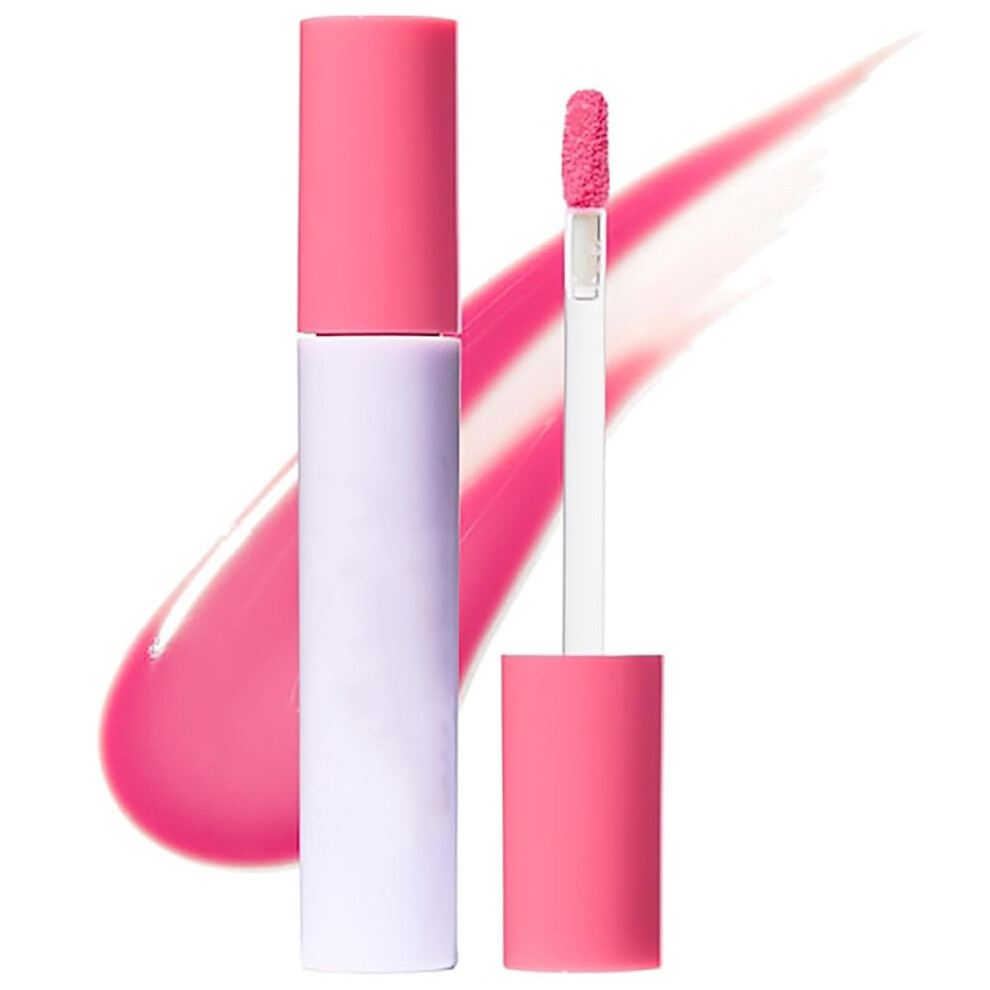 LongLasting Glossy Lip Stain Oil with Hydrating Feather Finish, Matte and Gloss Dual GUAVA