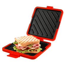 Microwave Sandwich Maker with HeatResistant Silicone Case, NonStick Grill Pan for Quick Meals