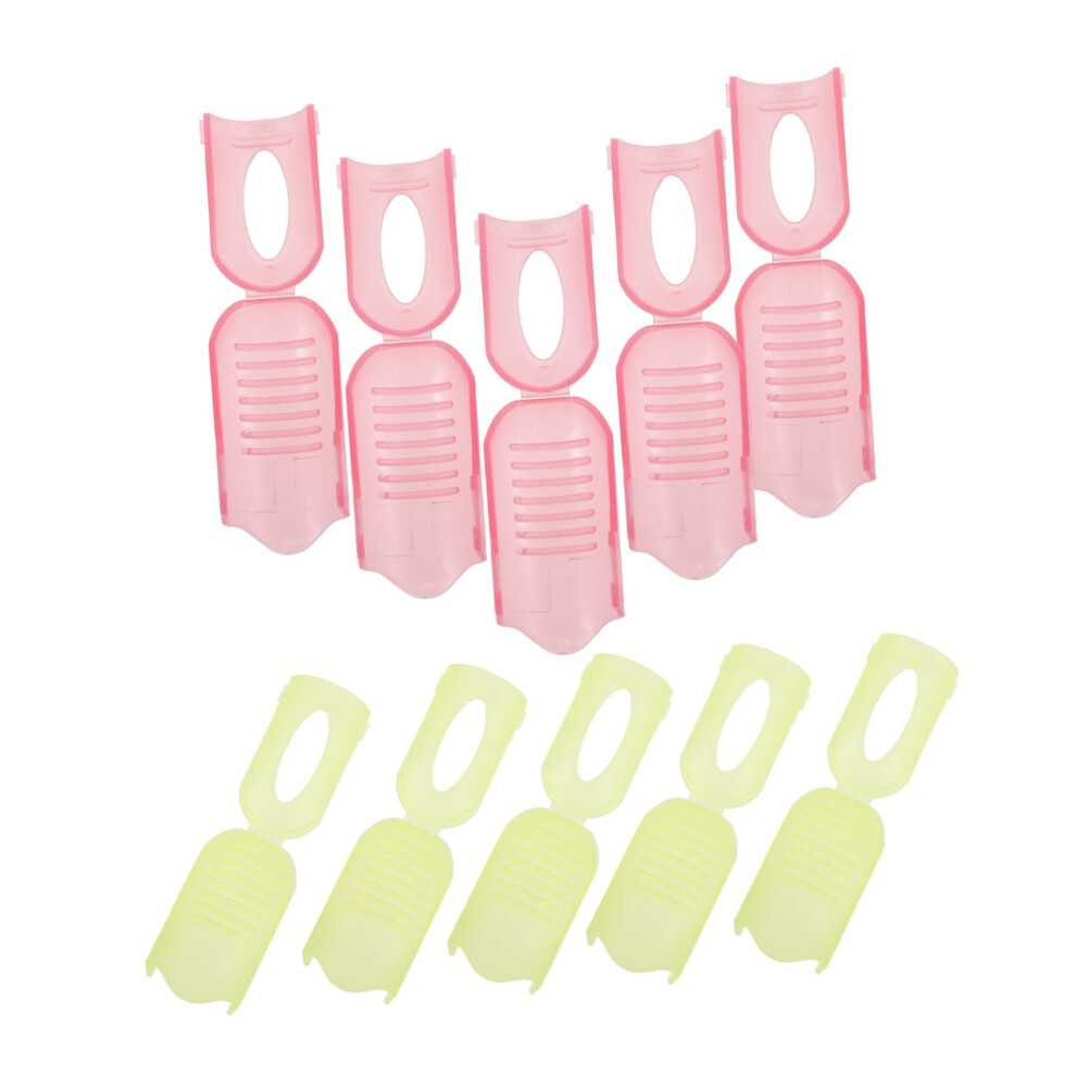 10pcs Nail Polish Remover Clips with Adjustable Finger Bands for Gel Polish Removal