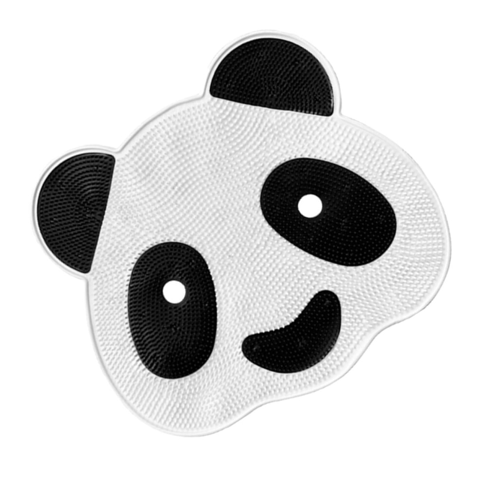 Silicone Foot Scrubber for Shower with Cartoon Panda Design and Gentle Exfoliation Mat