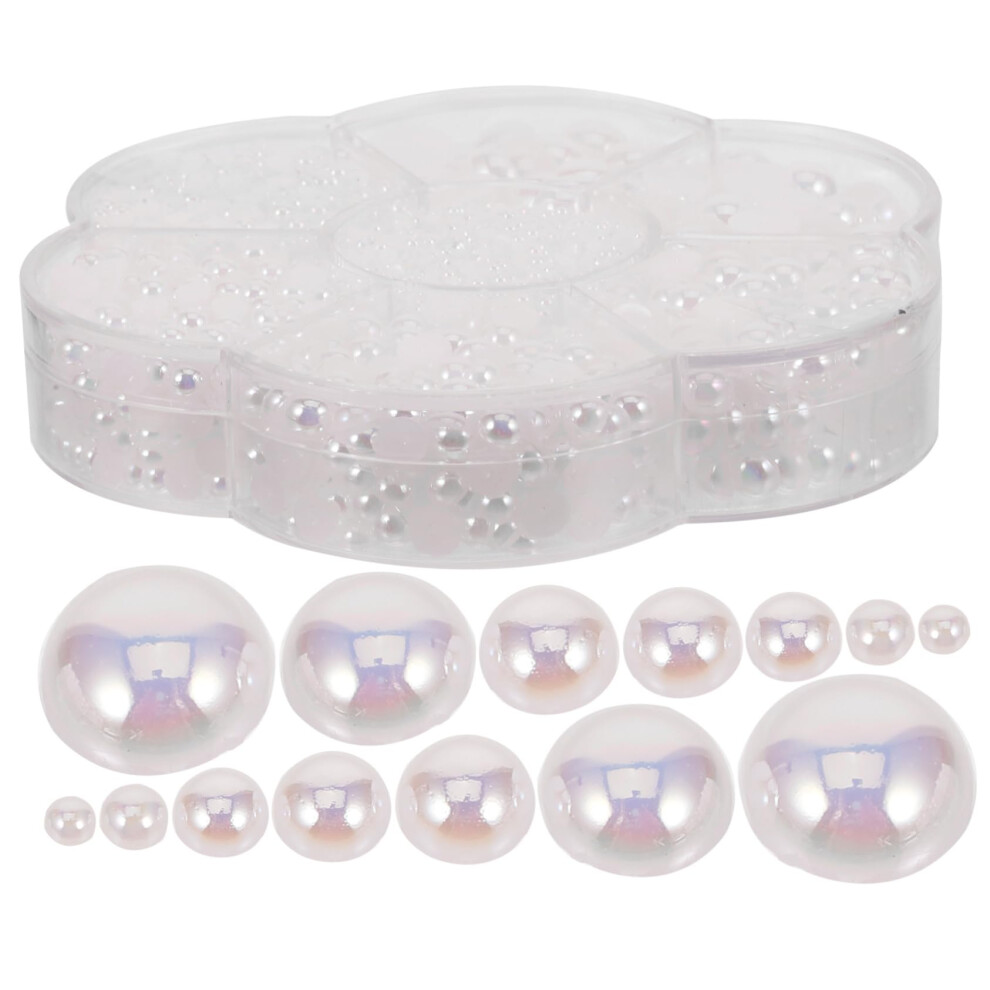 Nail Art Pearls Half Round Colored Pearl Nail Charms for Easy Manicures and Salon Decorations