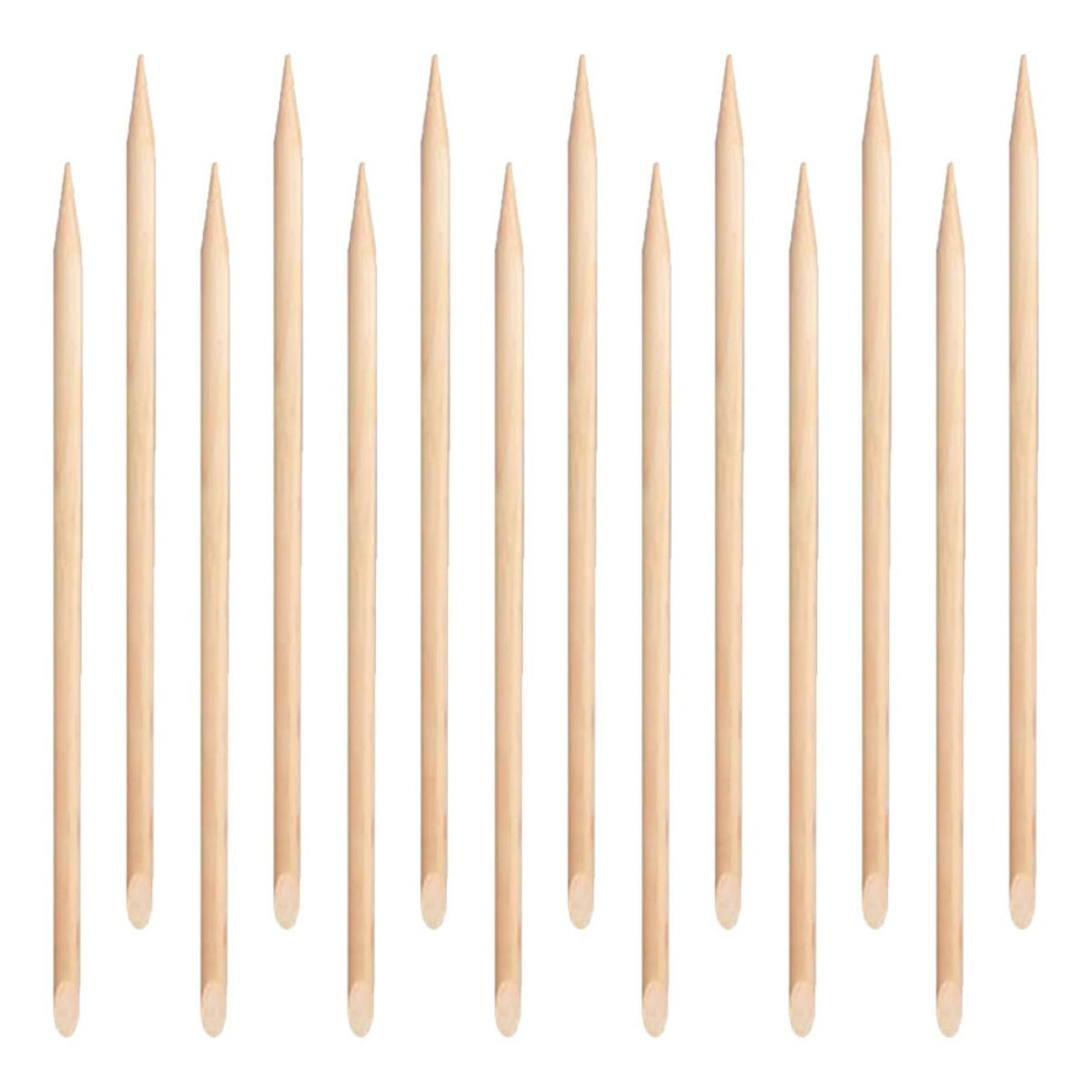 100pcs DualEnd Wooden Cuticle Pusher Sticks for Manicure Nail Care Tools Home and Salon Use