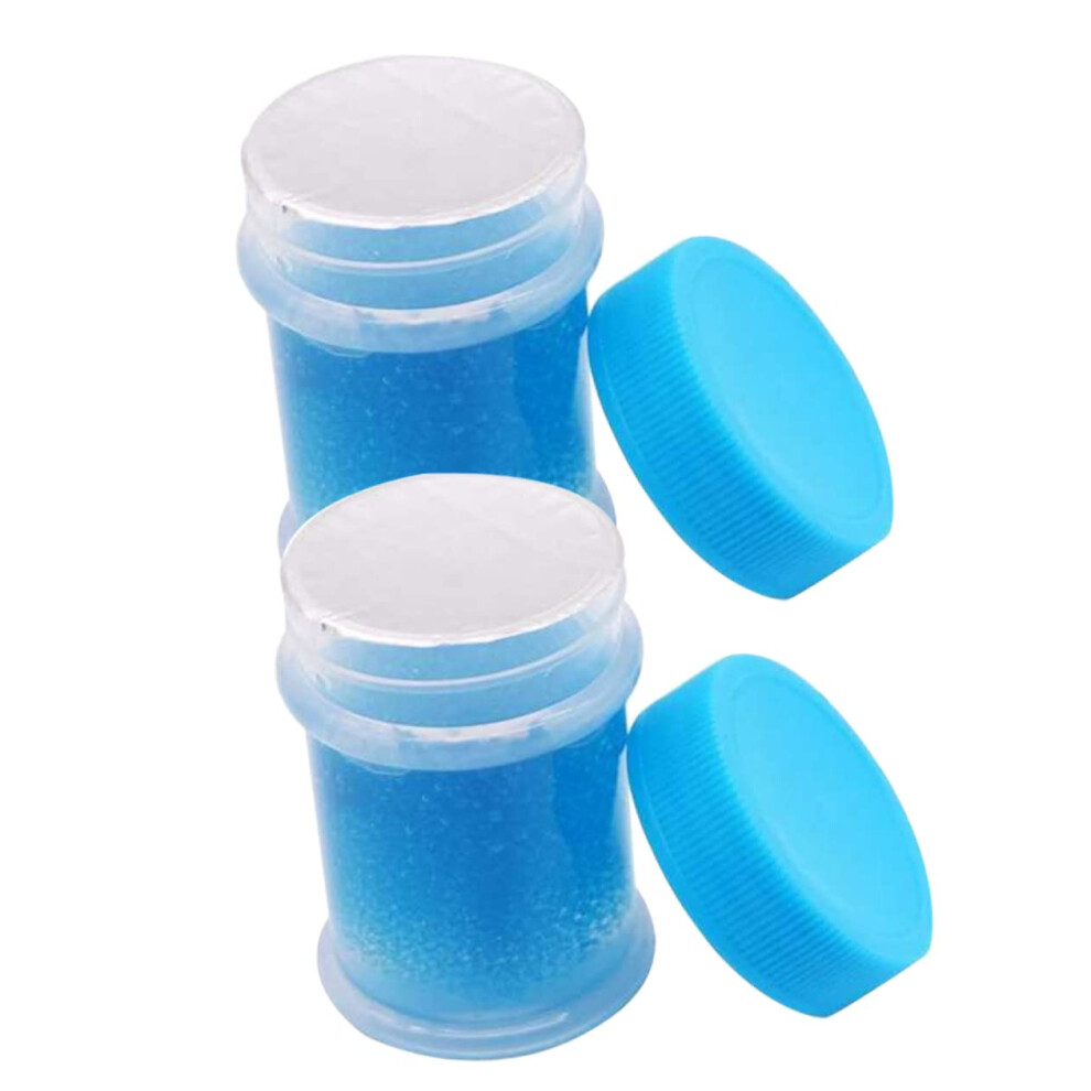 Blue Eyelash Tweezer Cleaner 40Ml Bottle 2Pcs Quick Glue Removal Lash Tool Cleaning Solution