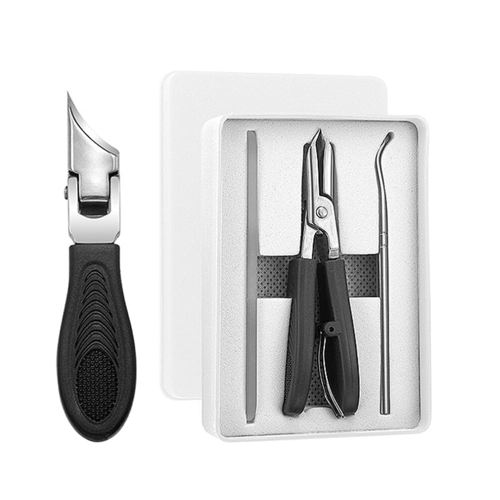 Black/Green Eagle Beak Beveled Nail Clippers For Thick Nails And Ingrown Care With Precise Slanted Blade