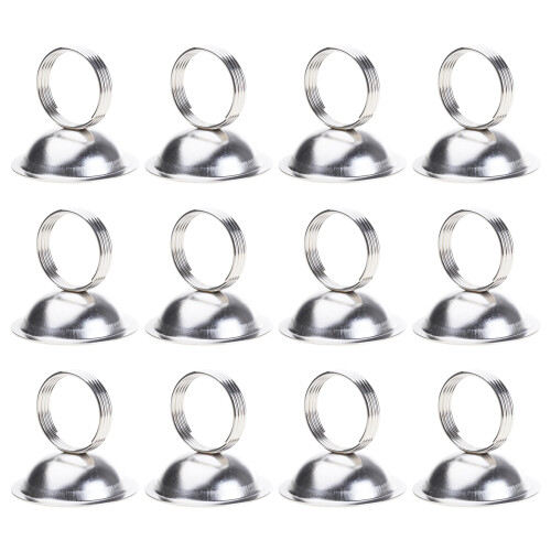 12Pcs Multipurpose Table Card Holders-Silver Hemisphere base 1