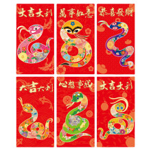 Bulk 6 Money Envelopes for Chinese New Year 2025 Snake-GC069