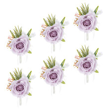 Delicate Faux Flower Bouquet Accessory for Bride and-brooch