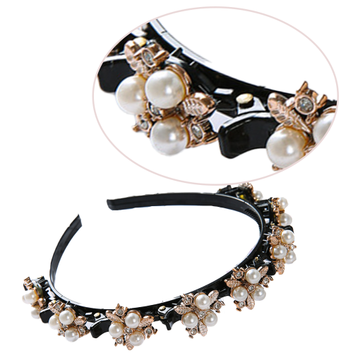 Tiara Boho com Pérolas de Cristal, Tiara com Pérolas e Strass, Tiara Trançada Brilhante com Zircônias, Tiara Dupla com Torção, Pérolas 2