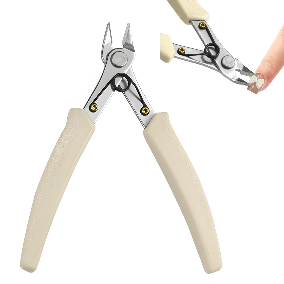Precision Cutting Pliers With 25 Angled Head, Ergonomic Grip, Mini Wire Cutter For Nail Art And Models 9187378237700