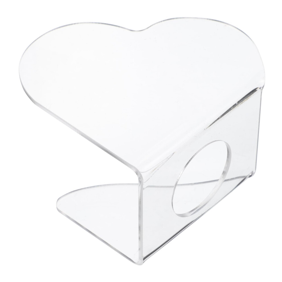 Nail Art Mixing Palette Transparent Acrylic Heart Tray for Gel Polish Salon and Home Use