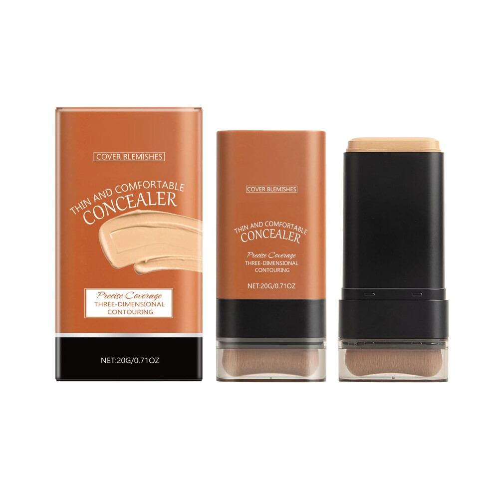 Foundation Stick with BuiltIn Brush Lightweight Buildable Coverage Longwear Natural Finish (01)