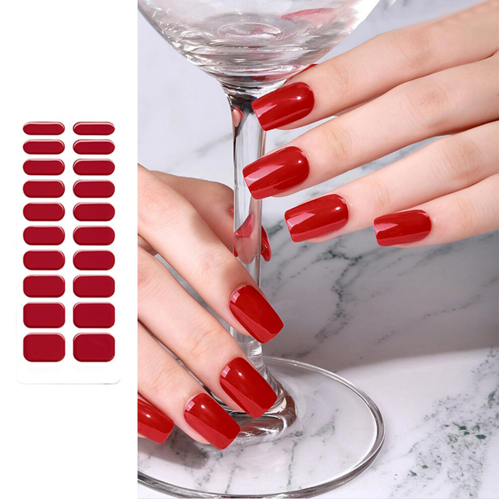 Semi Cured Gel Nail Strips Kit SalonQuality Long Lasting Easy Removal for LED Lamp