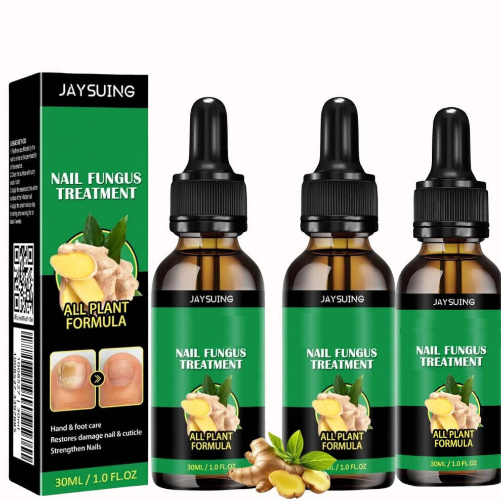 3PCS Ginger Nail Serum and Cuticle Oil, Deep Hydration, Nail Strengthener with Ginger Extract