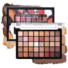 40 Color Eyeshadow Palette with Matte and Glitter Finishes, Pigmented Long Lasting Makeup