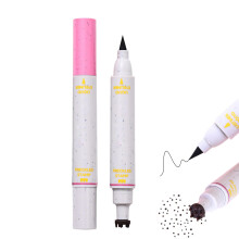 Dual Ended Freckle Stamp and Liquid Eyeliner Pen, 2 in 1 Waterproof QuickDry Makeup Tool