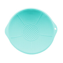 Folding Silicone Face Basin Cold Compress Container-Blue