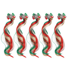 Extensions de cheveux en fibres synthétiques pour filles, extensions colorées à clips avec paillettes, idéales pour les fêtes à thème, les