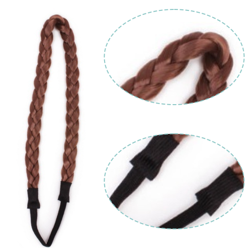 Πλεκτή κορδέλα μαλλιών από συνθετικές ίνες υψηλής ποιότητας για γυναίκες, 2