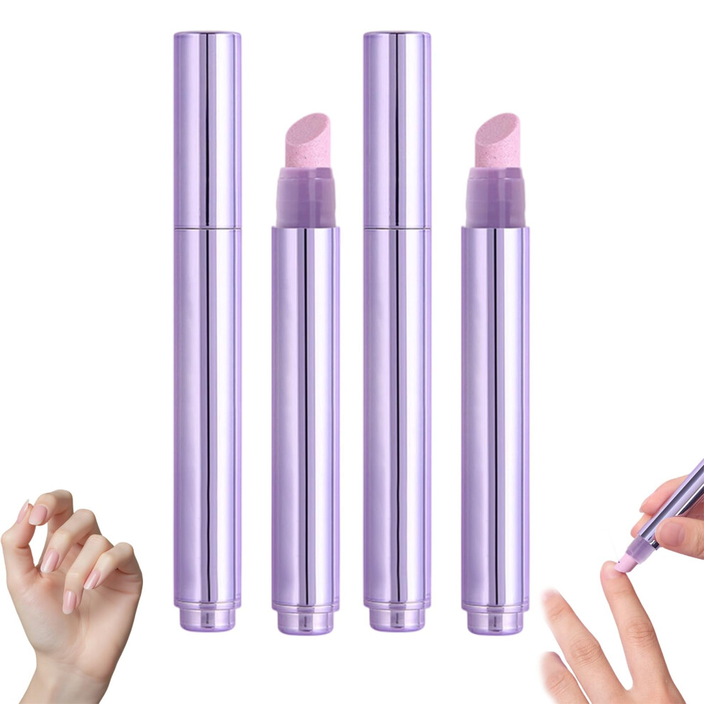 3in1 Nail Care Pen with Cuticle Oil and Ceramic Tip, Precision Cuticle Pusher for Dry Nails, 2 Pcs