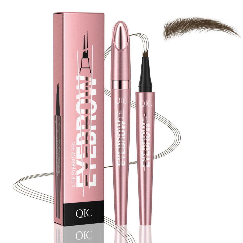 Black,Brown Waterproof Microblading Eyebrow Pencil Black Brown With Precise 4Point Tip For Natural Hairlike Brows