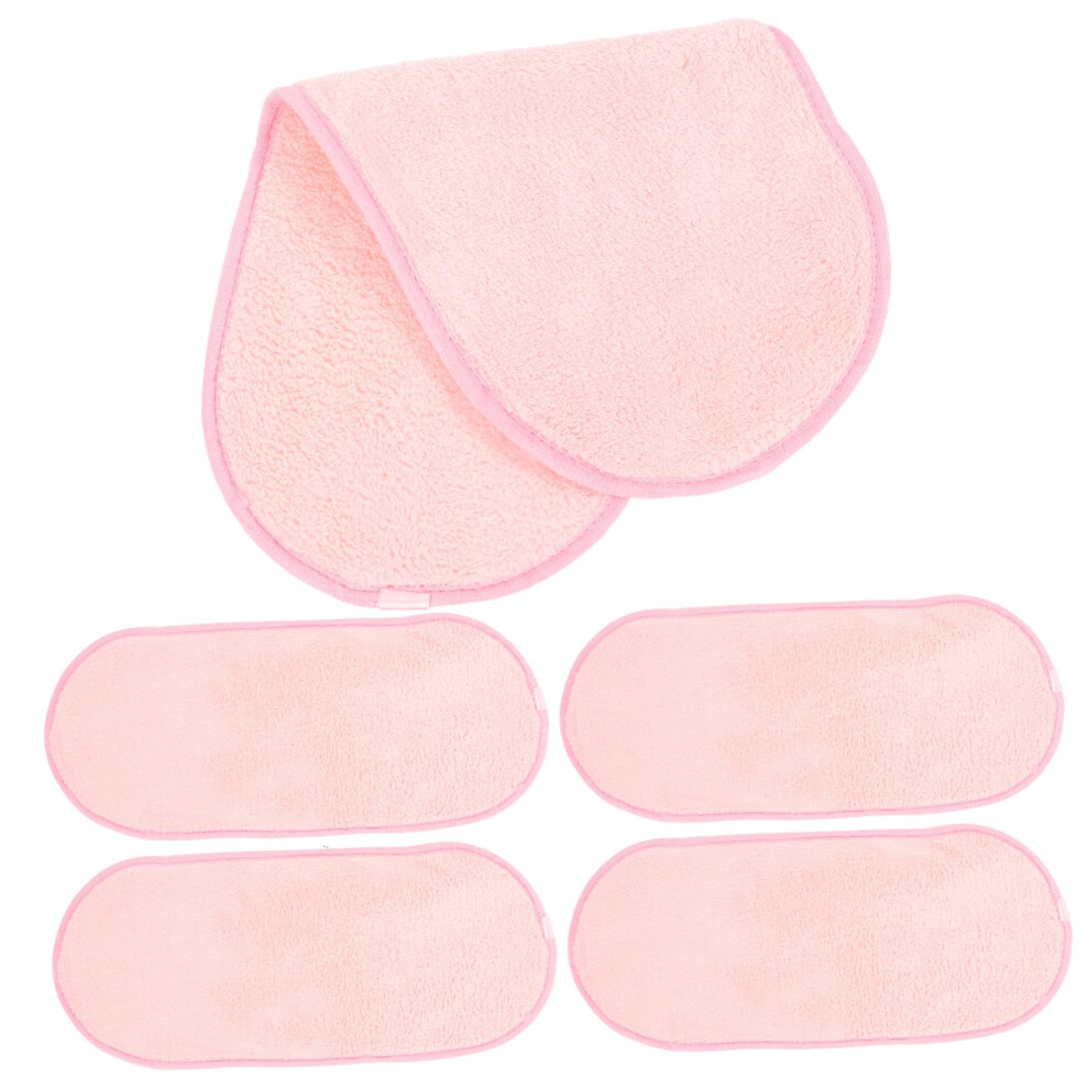 Coral Makeup Remover Cloths 5Pcs Reusable Fleece Soft Face Towels Gentle Skinfriendly For Travel