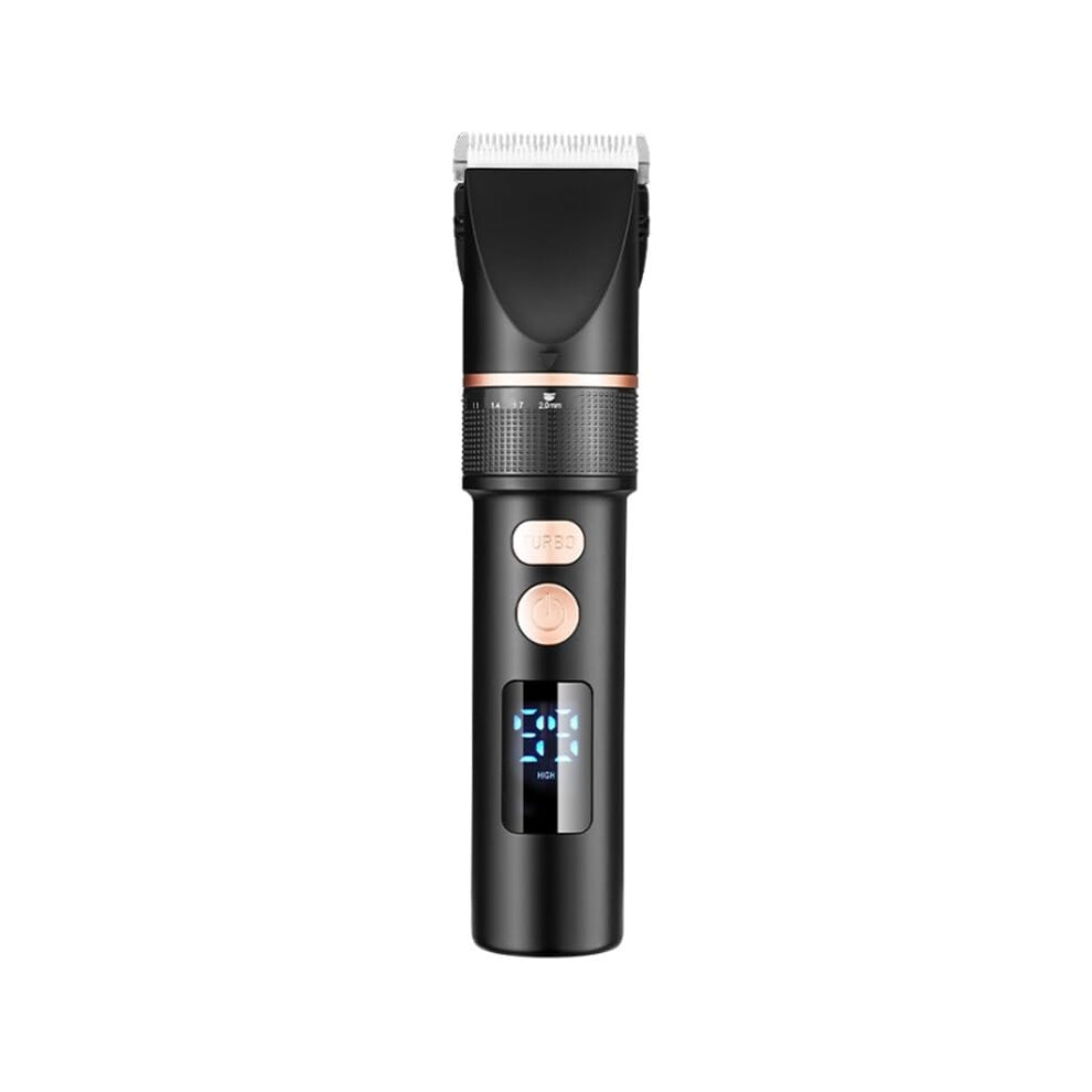 Professional Cordless Hair Clippers for Men, USB Rechargeable, LCD Display, Waterproof, Adjustable Blades