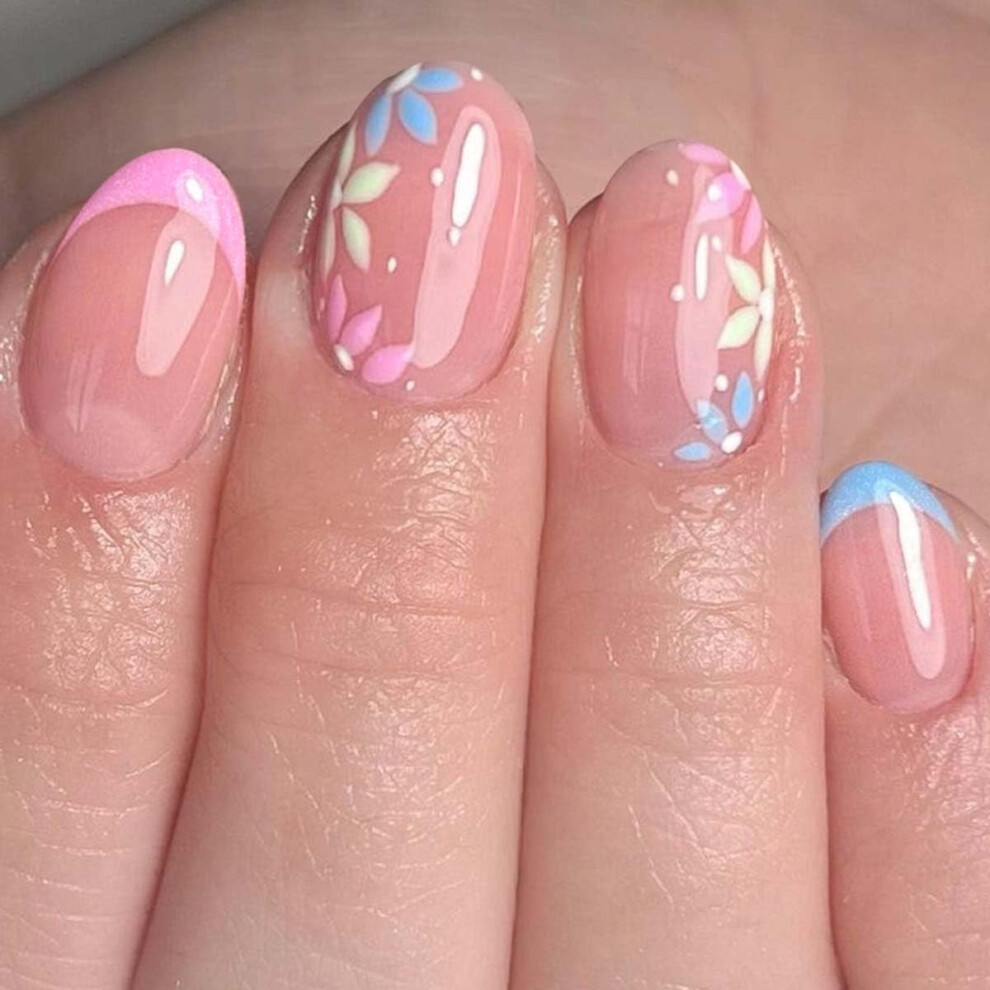 Almond Press On Nails Set 4pcs Elegant Shape Reusable Fake Nails for Fast Application
