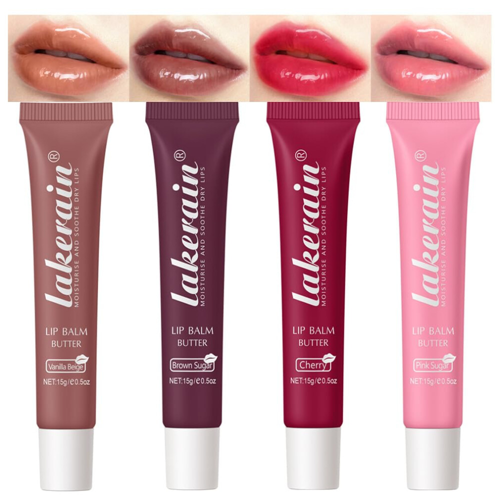 Lip Balm Set with Natural Shea Butter â Deep Hydration, Longlasting Dry Lip Care (4PCS)