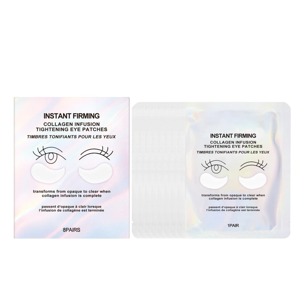 Dark Collagen Eye Masks For Circles And Puffiness, Hydrating Under Eye Patches With Brightening Effect, 8 Pairs