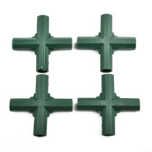 Greenhouse Frame Connectors for 16mm Tubes, Durable Plastic 4Way Plant Support Joints Pack of 4