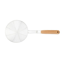 Stainless Steel Strainer Spoon with Handle, 20 Mesh Skimmer Ladle for Kitchen Frying and Draining