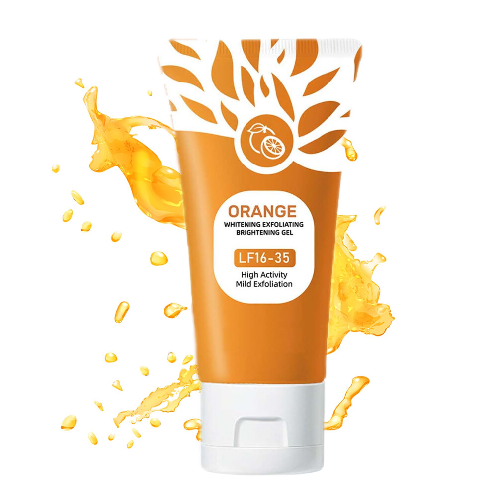 Orange Enzyme Exfoliating Gel Face And Body Scrub, Deep Pore Cleansing For Smooth Skin, 50G