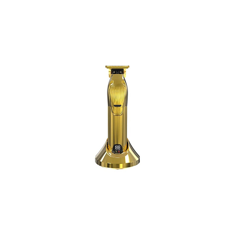 Yellow Hair Clippers For Men Cordless Led Trimmer With Zerogap Blade Waterproof Usb Rechargeable