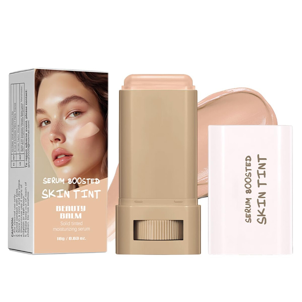 Hydrating Foundation Stick with Hyaluronic Acid, Long Wear Tinted Moisturizer, Natural Dewy Finish #05