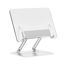 Adjustable Cookbook Stand with NonSlip Base, Foldable Recipe Book Holder for Kitchen Countertop