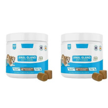 (2pcs) GLANDEX ANAL GLAND Support Chews For All Dogs 90 Soft Chews Peanut Butter Flavor