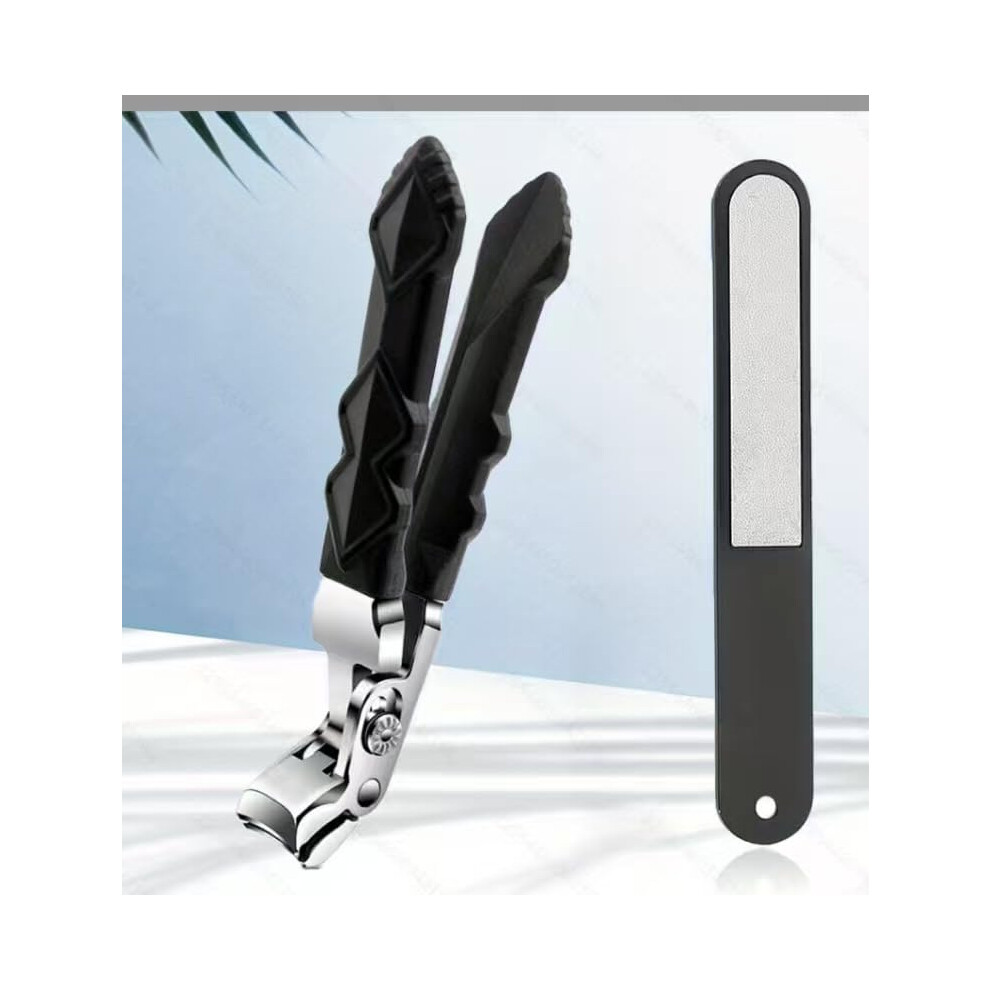 Toenail Clippers for Thick Nails Seniors Extra Wide Jaw Ergonomic Long Handle with Nail File